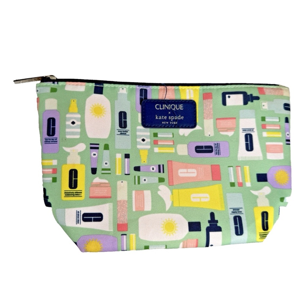 CLINIQUE + Kate Spade Multicolor Cosmetic Bag